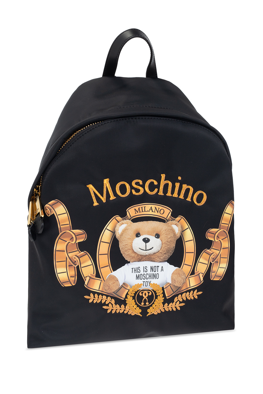 Black Printed backpack Crystal Moschino Messenger Bag CALVIN